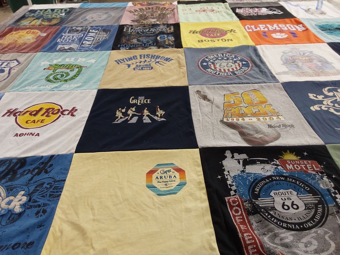 T-shirt quilt from clemson university by Mary from MA