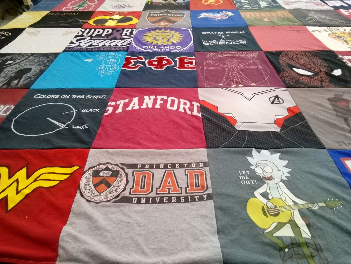 T-shirt quilt from stanford university, princeton university by Robert from FL