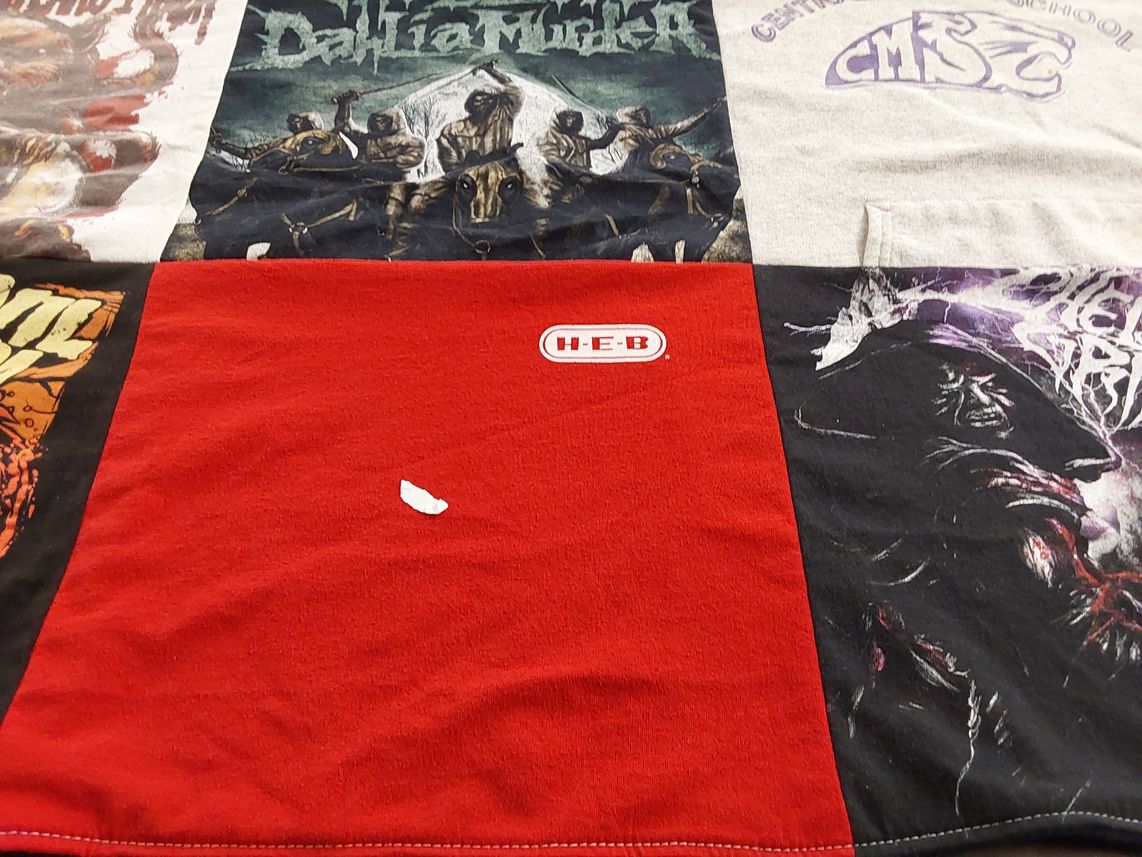 T-shirt quilt from centennial middle school by Jean from TX