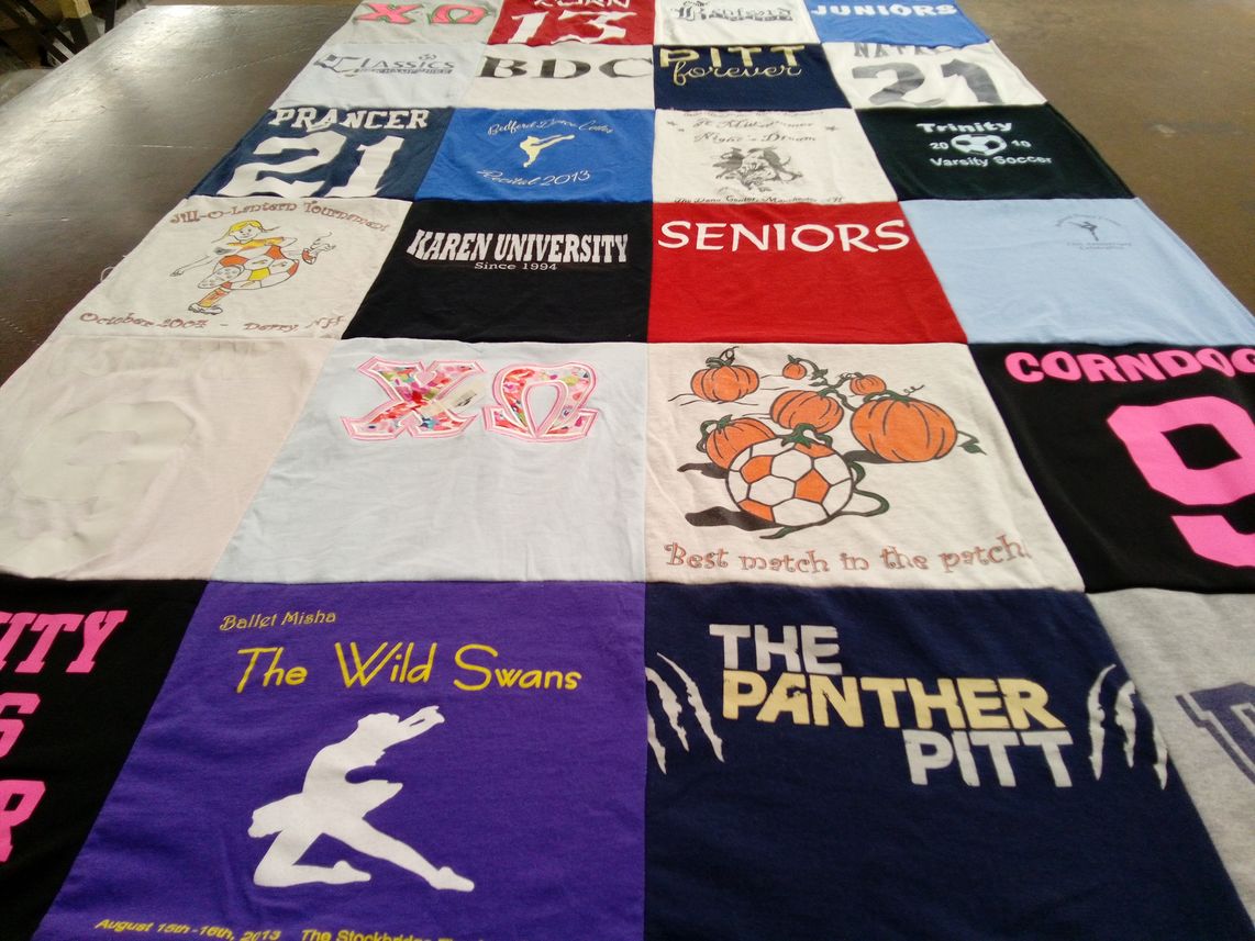 T-shirt quilt featuring university of pittsburgh by Brenda from NY