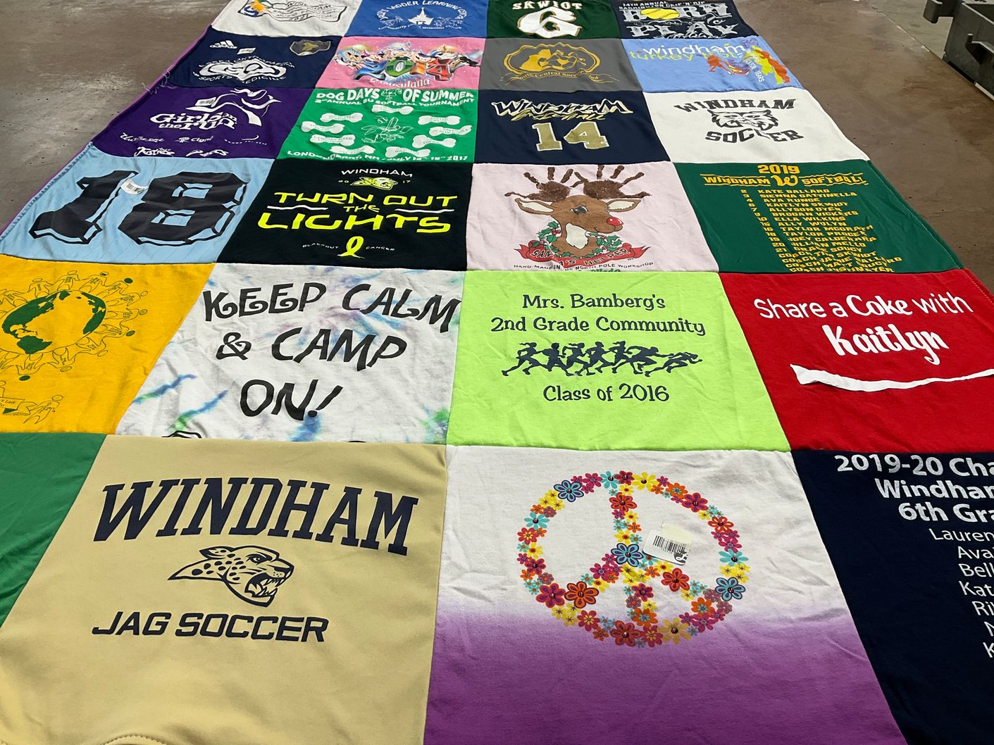 T-shirt quilt featuring windham jag soccer by Pamela from NH