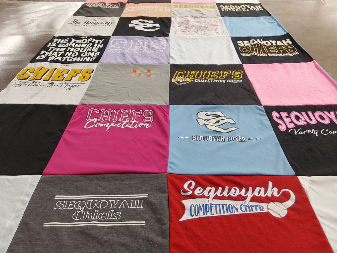 T-shirt quilt featuring sequoyah chiefs by Kristy from GA