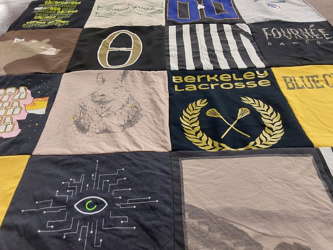 T-shirt quilt featuring berkeley lacrosse by Meredith from CA