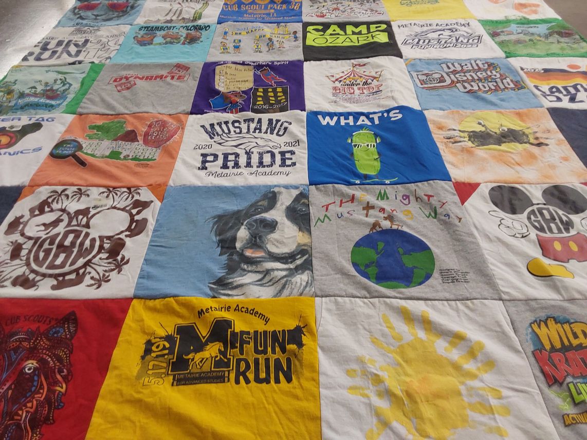 T-shirt quilt featuring mustangs by Jaimee from LA