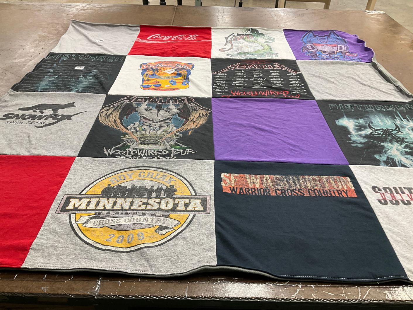 T-shirt quilt featuring se washington warrior cross country by Jenette A from SD