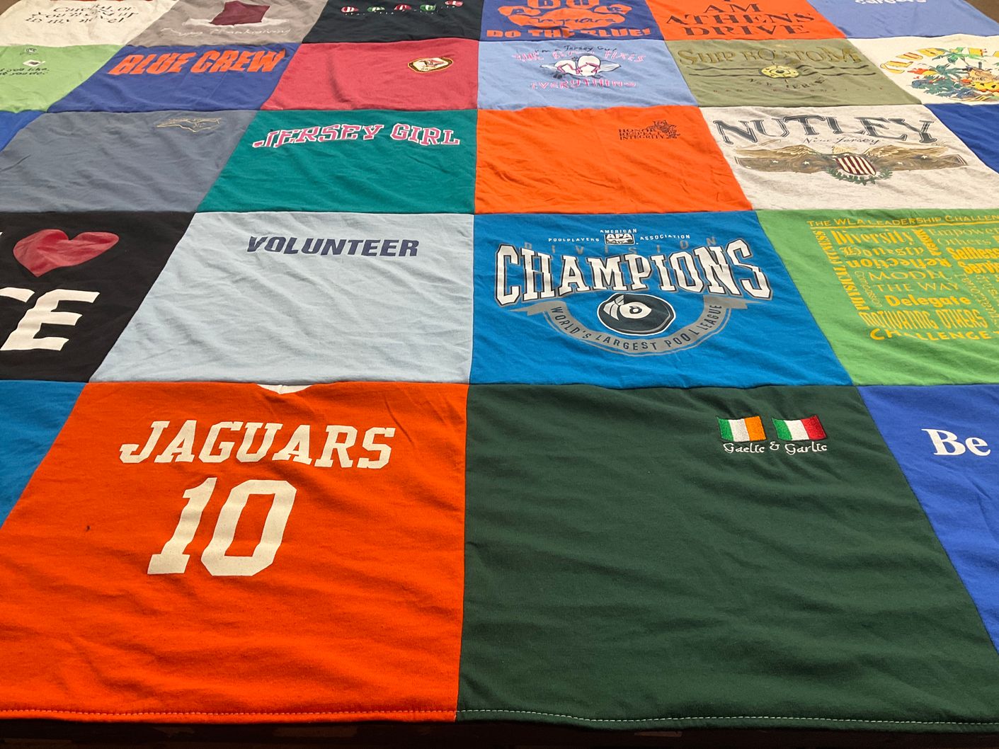T-shirt quilt featuring jaguars by Amy from NC