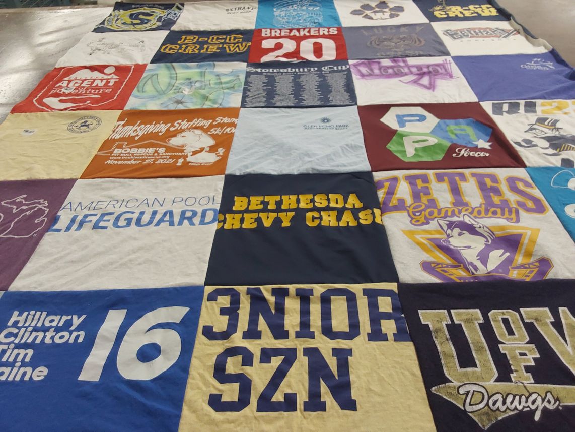 T-shirt quilt from university of virginia by Caroline from MD