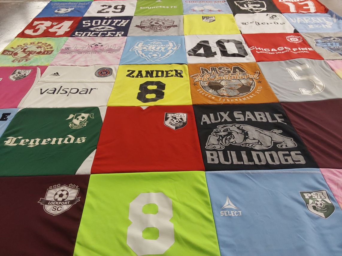 T-shirt quilt featuring lockport sc by Julie from IL