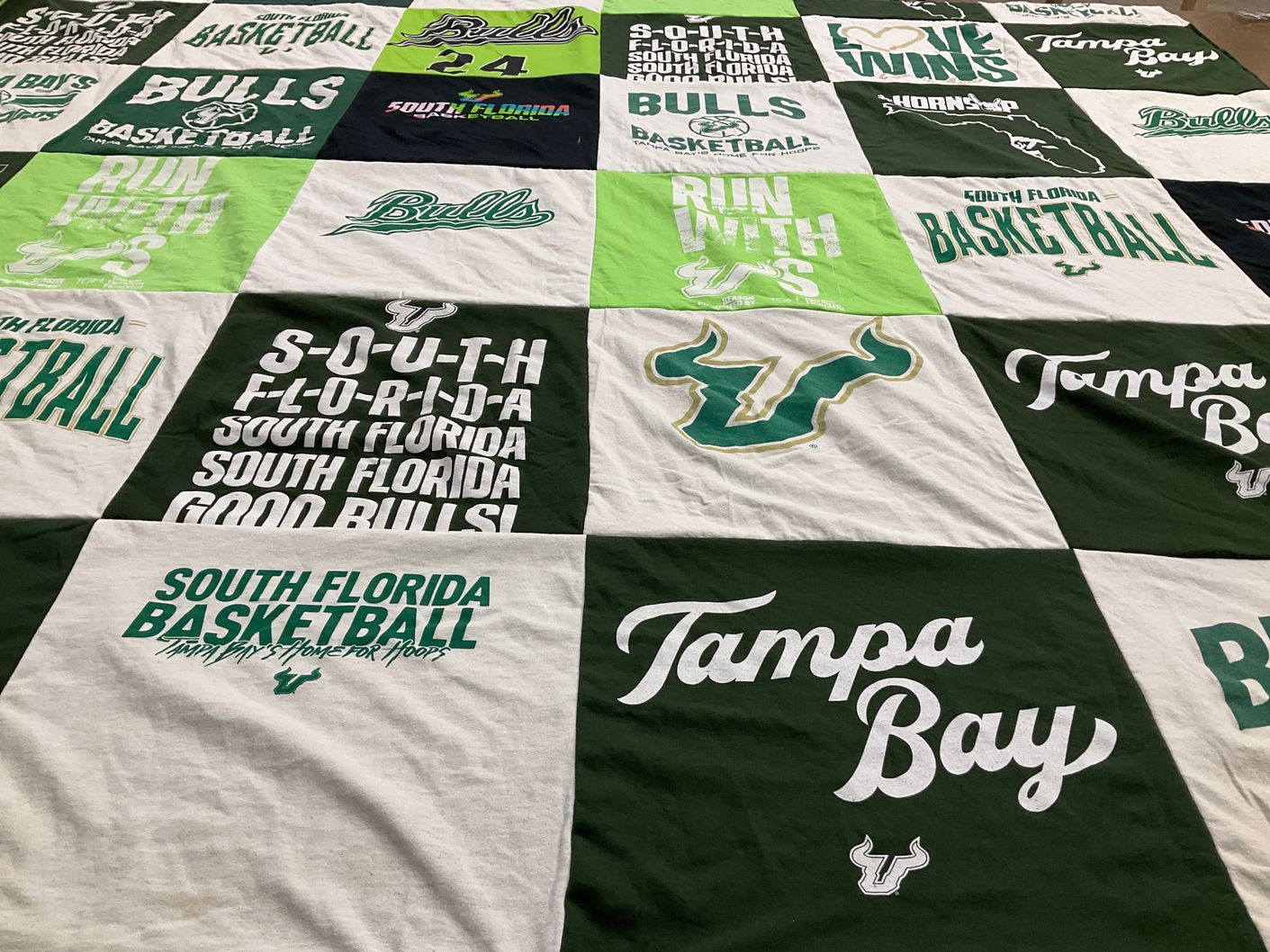 T-shirt quilt featuring south florida bulls basketball by Lanan from FL