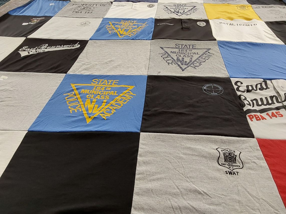 T-shirt quilt from new jersey police academy by Patti from FL