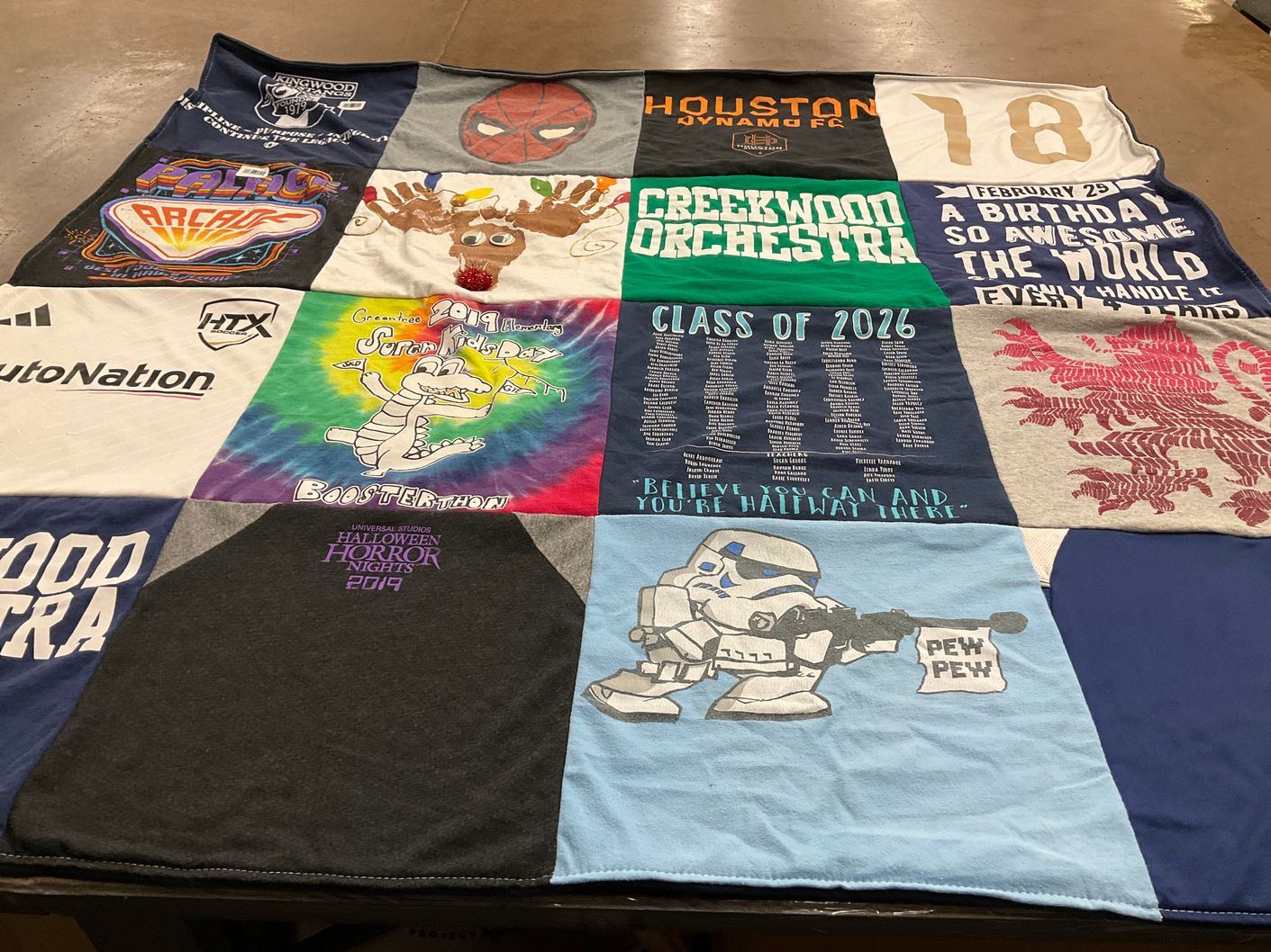T-shirt quilt featuring houston dynamo football club by Dawn from TX