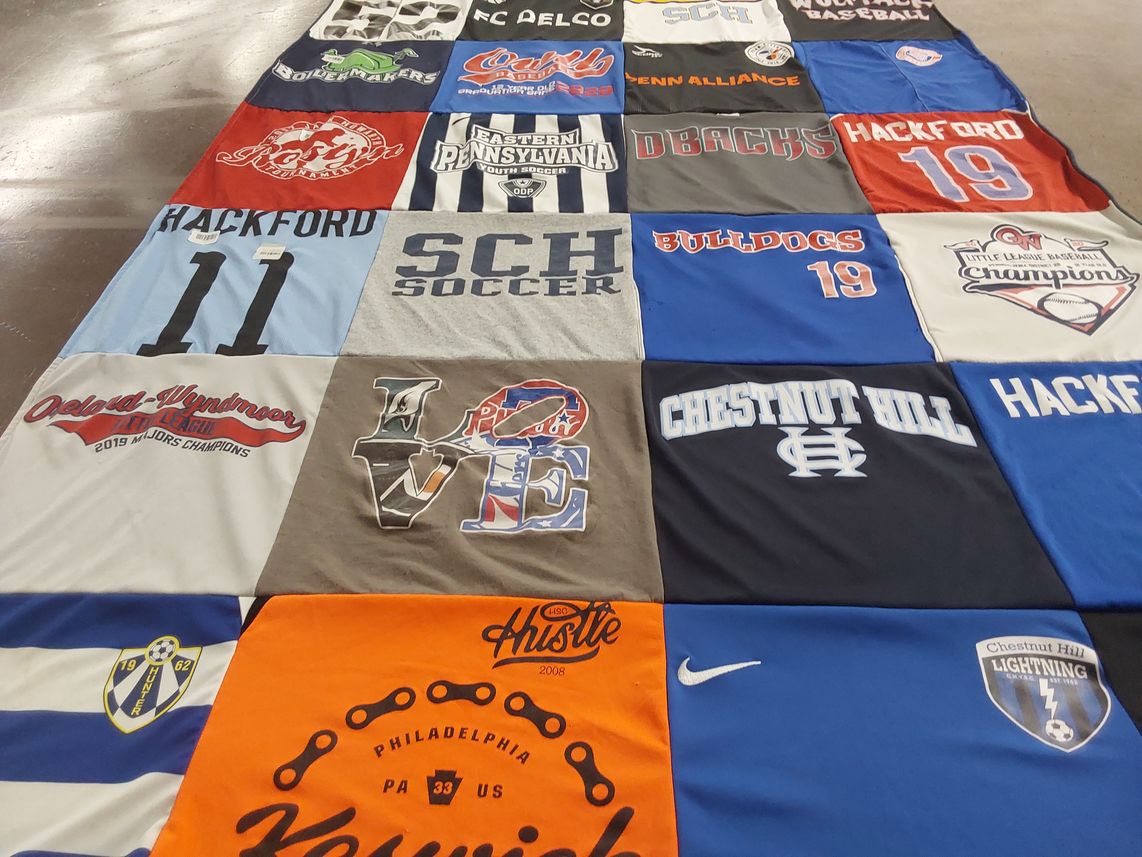 T-shirt quilt featuring hackford, dbacks by jennifer from PA