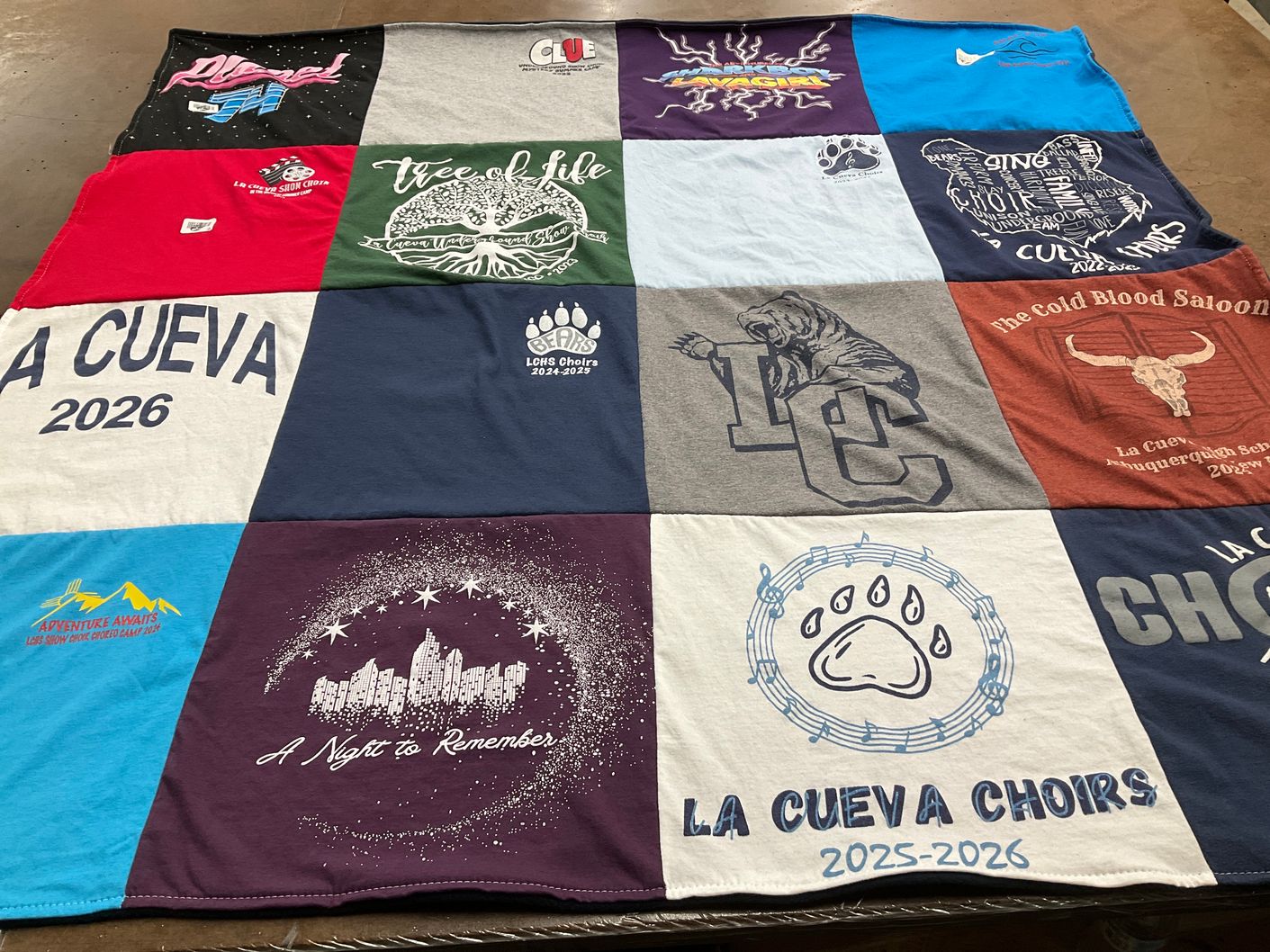 T-shirt quilt from la cueva high school by Allison from NM