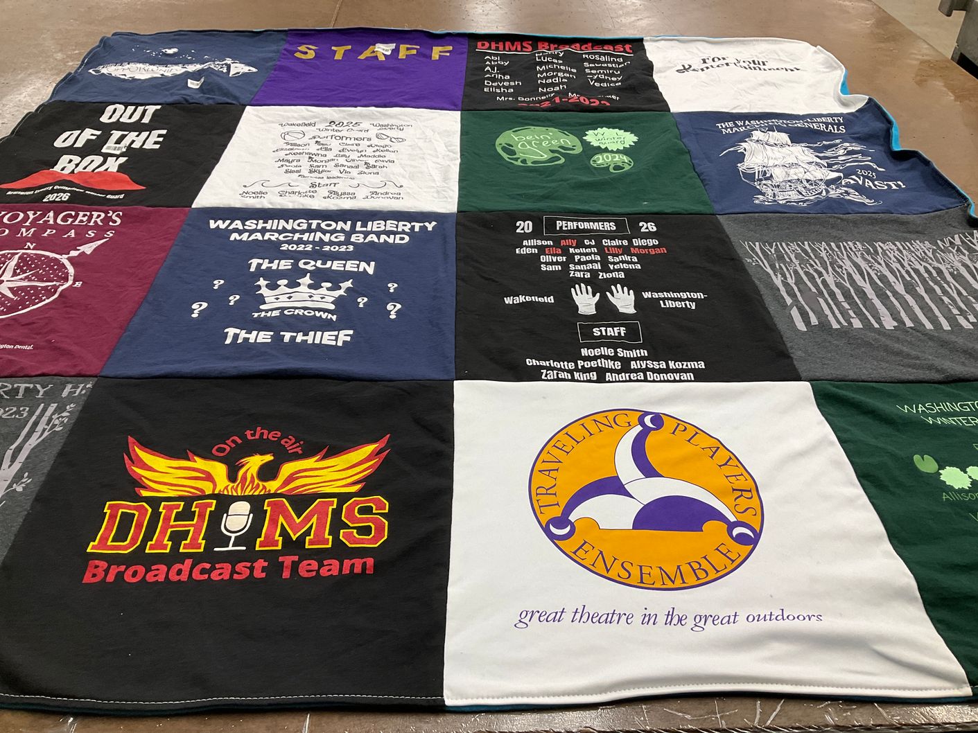 T-shirt quilt from washington liberty high school by Jamie from VA