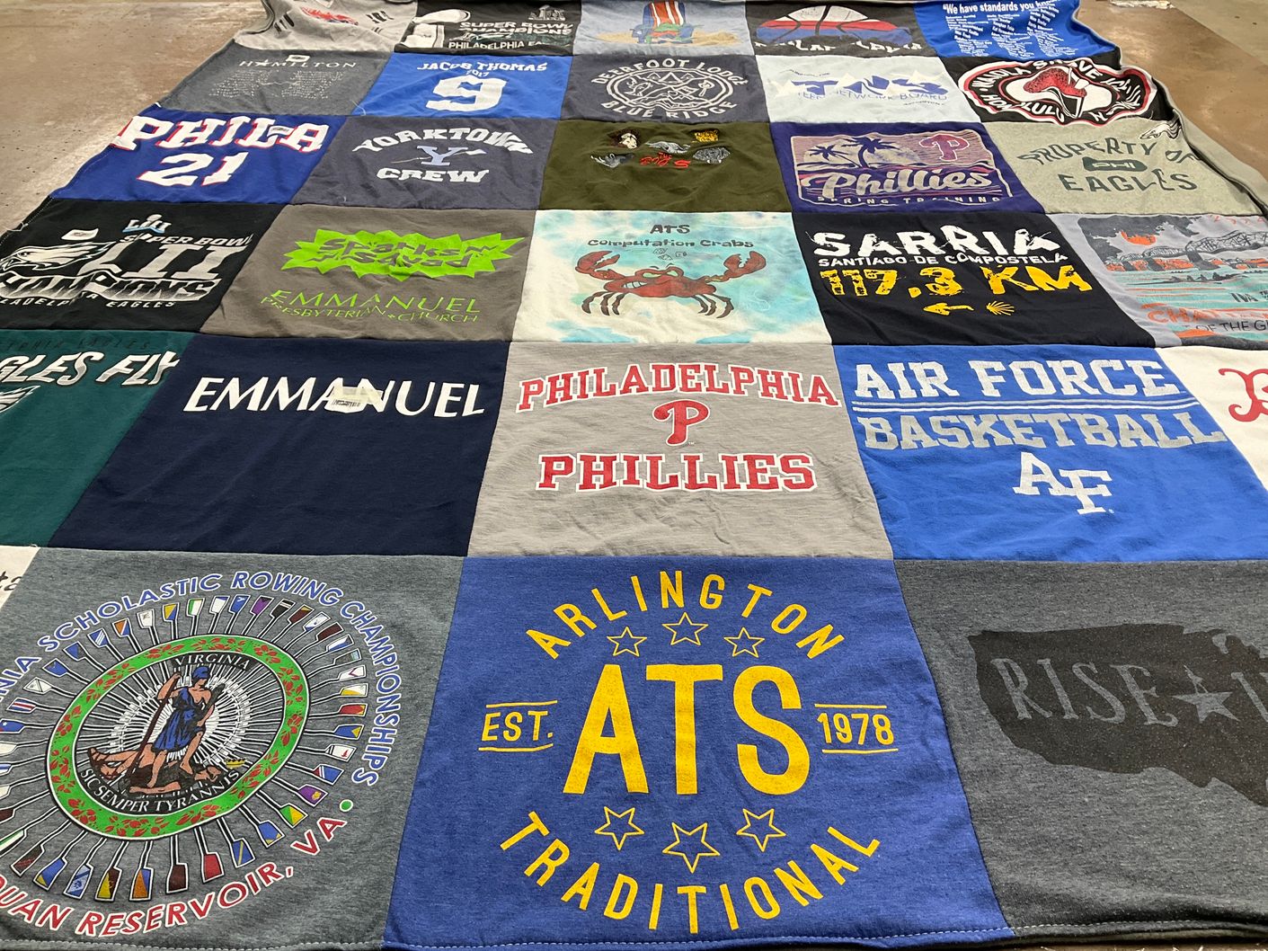 T-shirt quilt featuring philadelphia phillies by Michele from VA