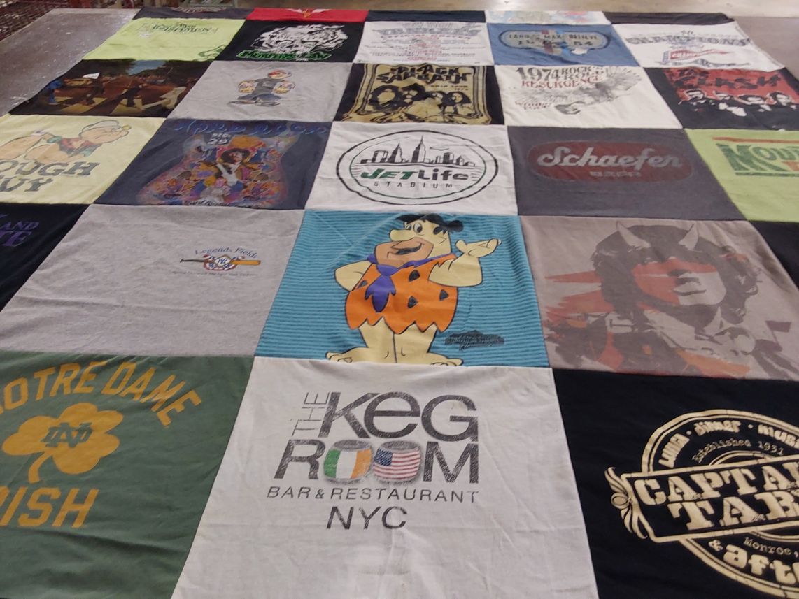 T-shirt quilt from notre dame university by Deborah J from NY