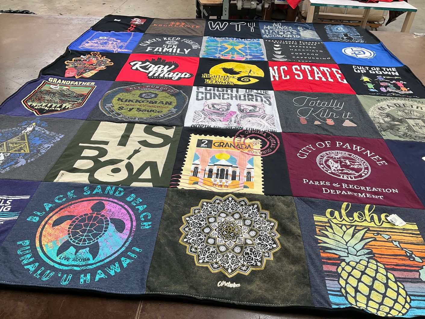 T-shirt quilt from north carolina state university by Sasha from NC