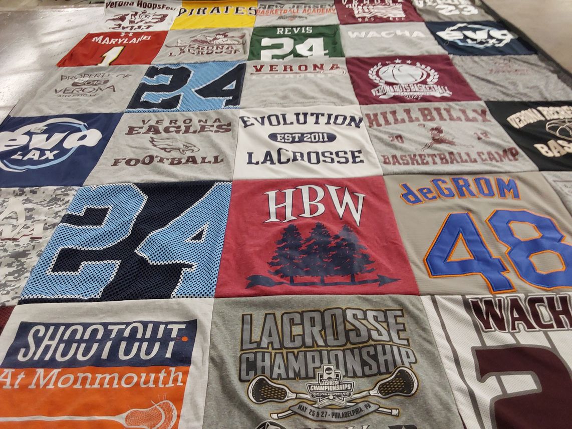 T-shirt quilt from verona high school by Maureen from NJ