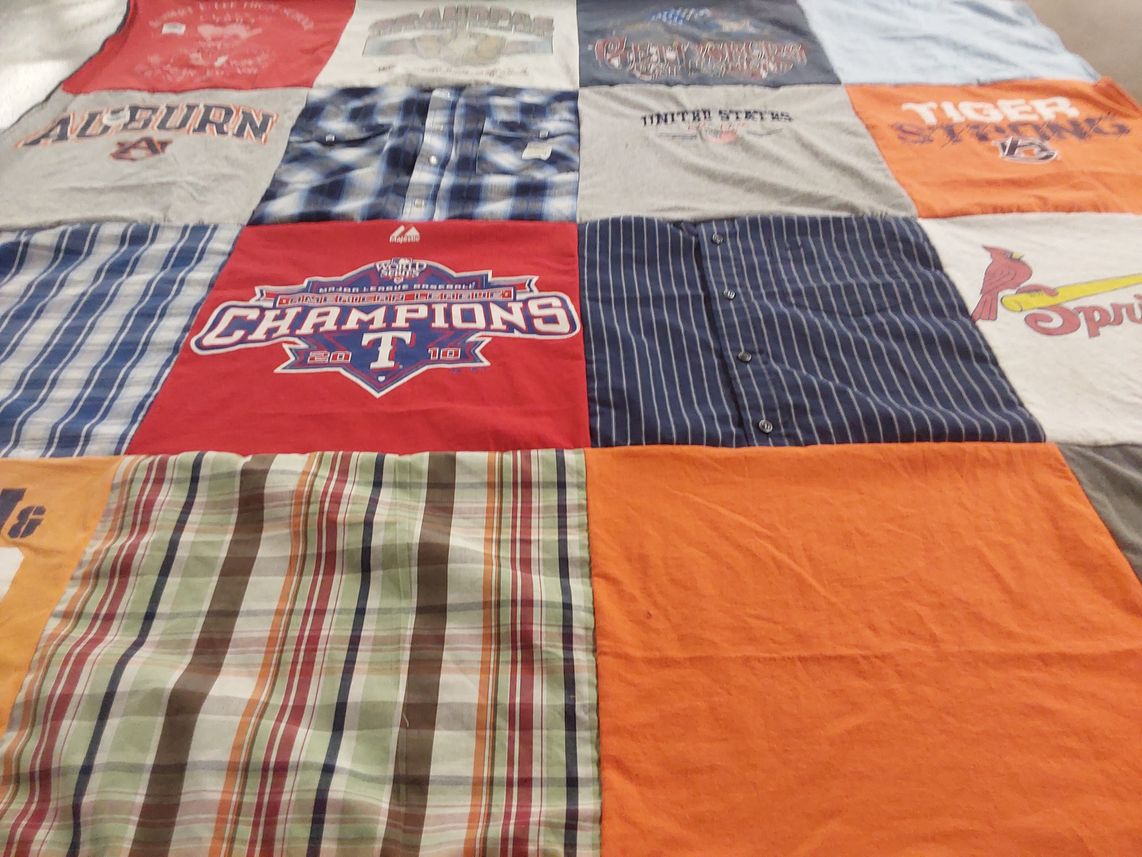 T-shirt quilt from auburn university by Pam from MO