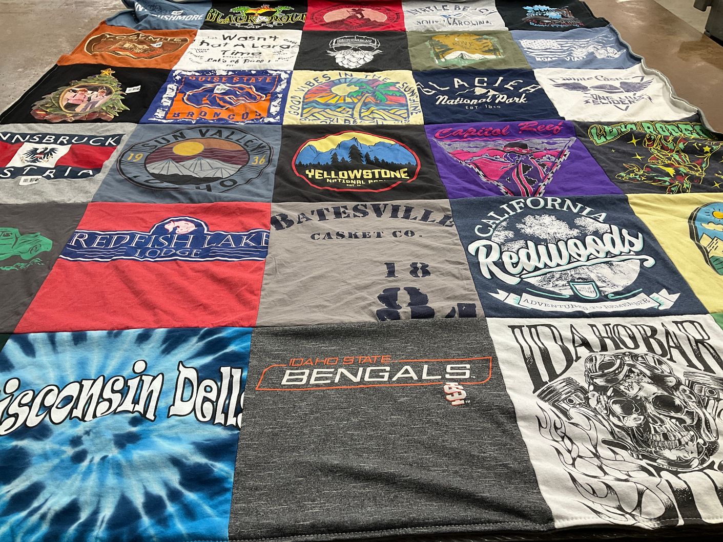 T-shirt quilt featuring idaho state university bengals by David Howard from ID