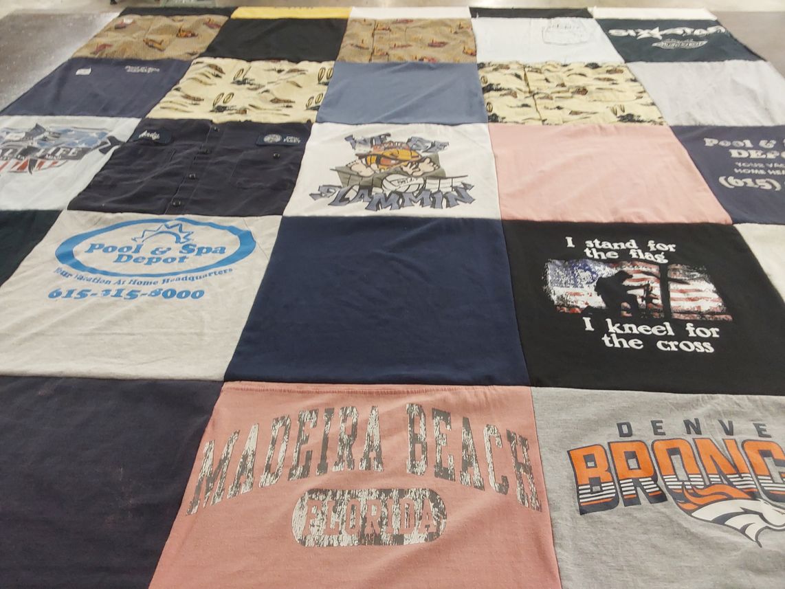T-shirt quilt featuring denver broncos by Cynthia from CO