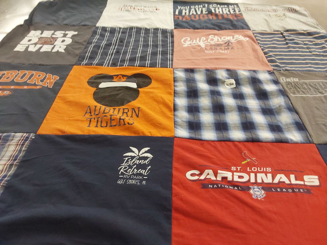 T-shirt quilt featuring st louis cardinals by Pam from TX