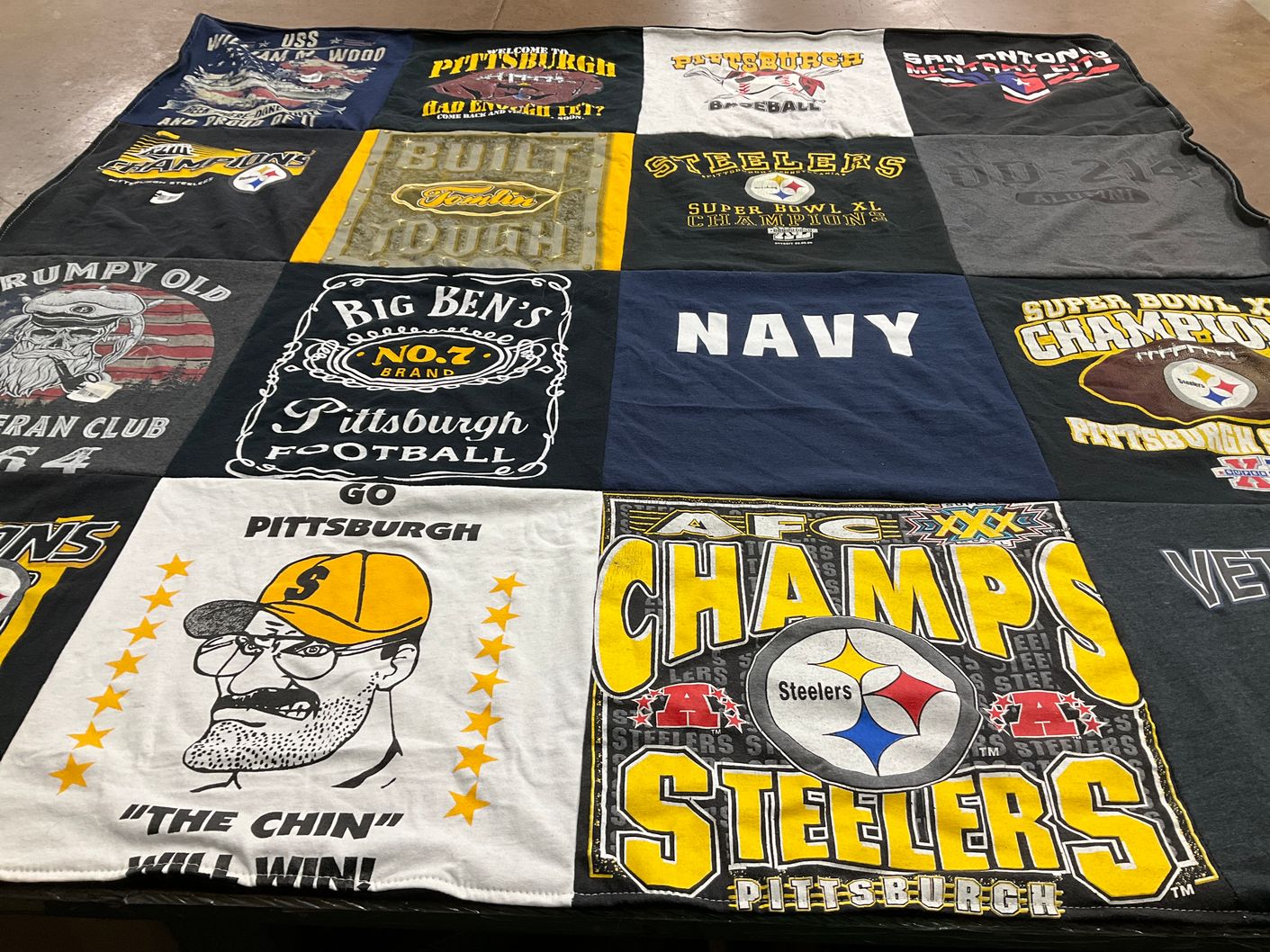 T-shirt quilt featuring pittsburgh steelers by Syl from OH