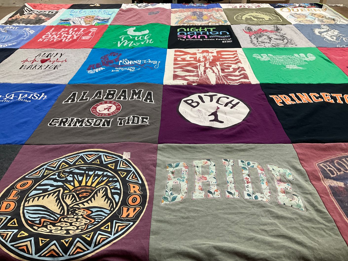T-shirt quilt from university of alabama by Katie S from NC