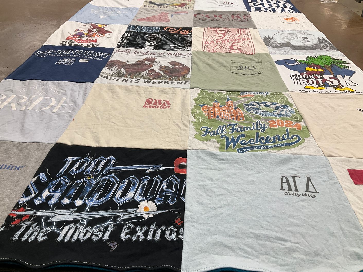 T-shirt quilt from auburn university by Madelyn from TX