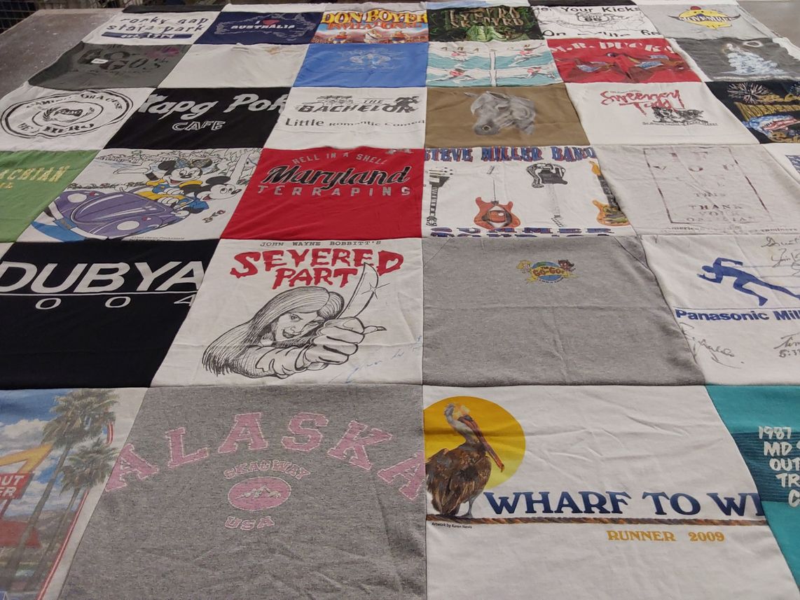 T-shirt quilt from university of maryland by Dennis from AZ