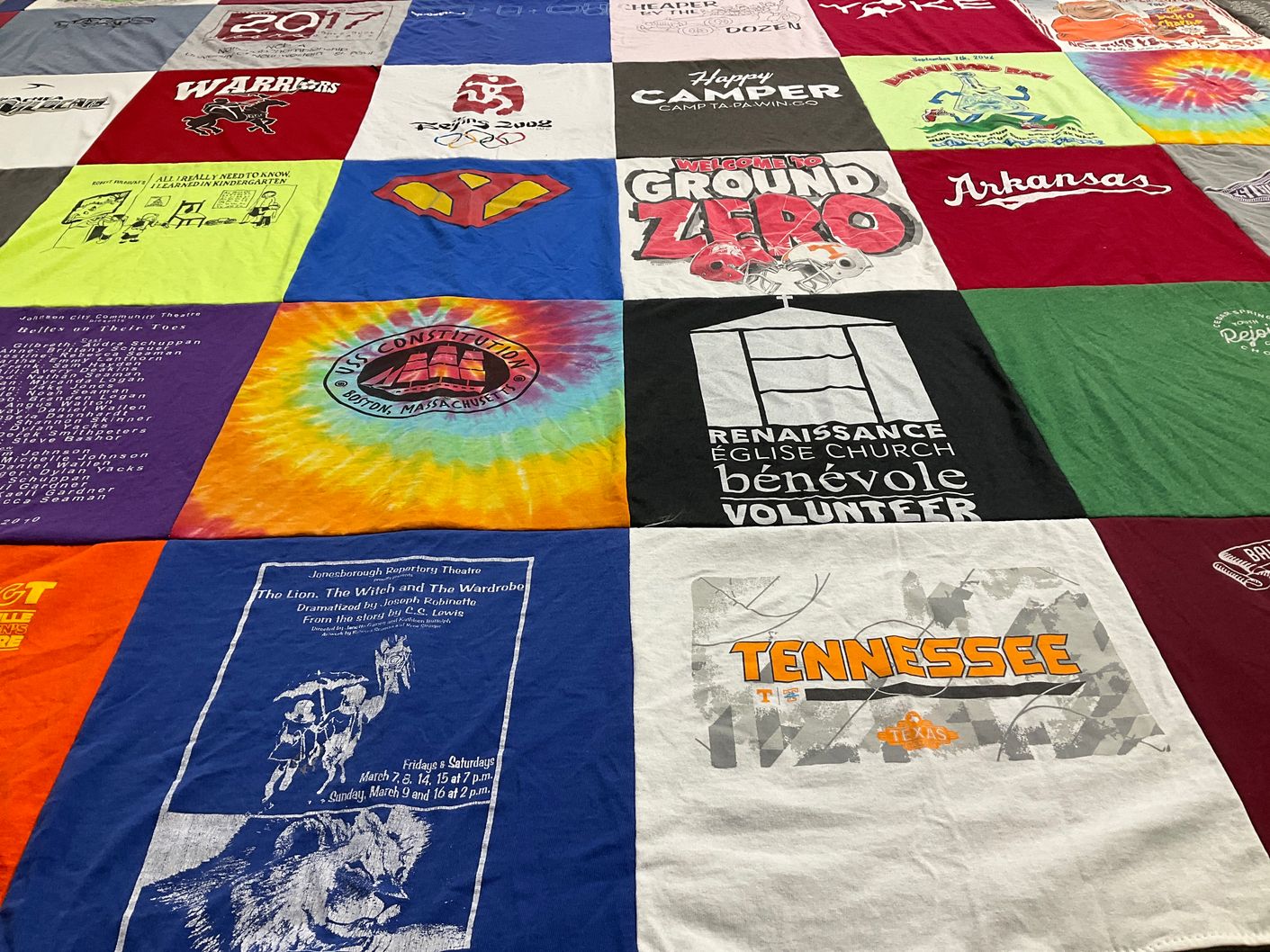 T-shirt quilt from university of tennessee by Susan from TN