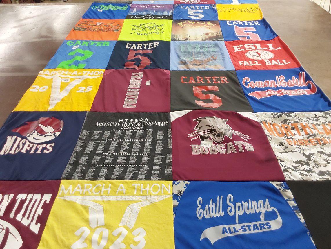 T-shirt quilt featuring estill springs all-stars, north tide by Erin from TN