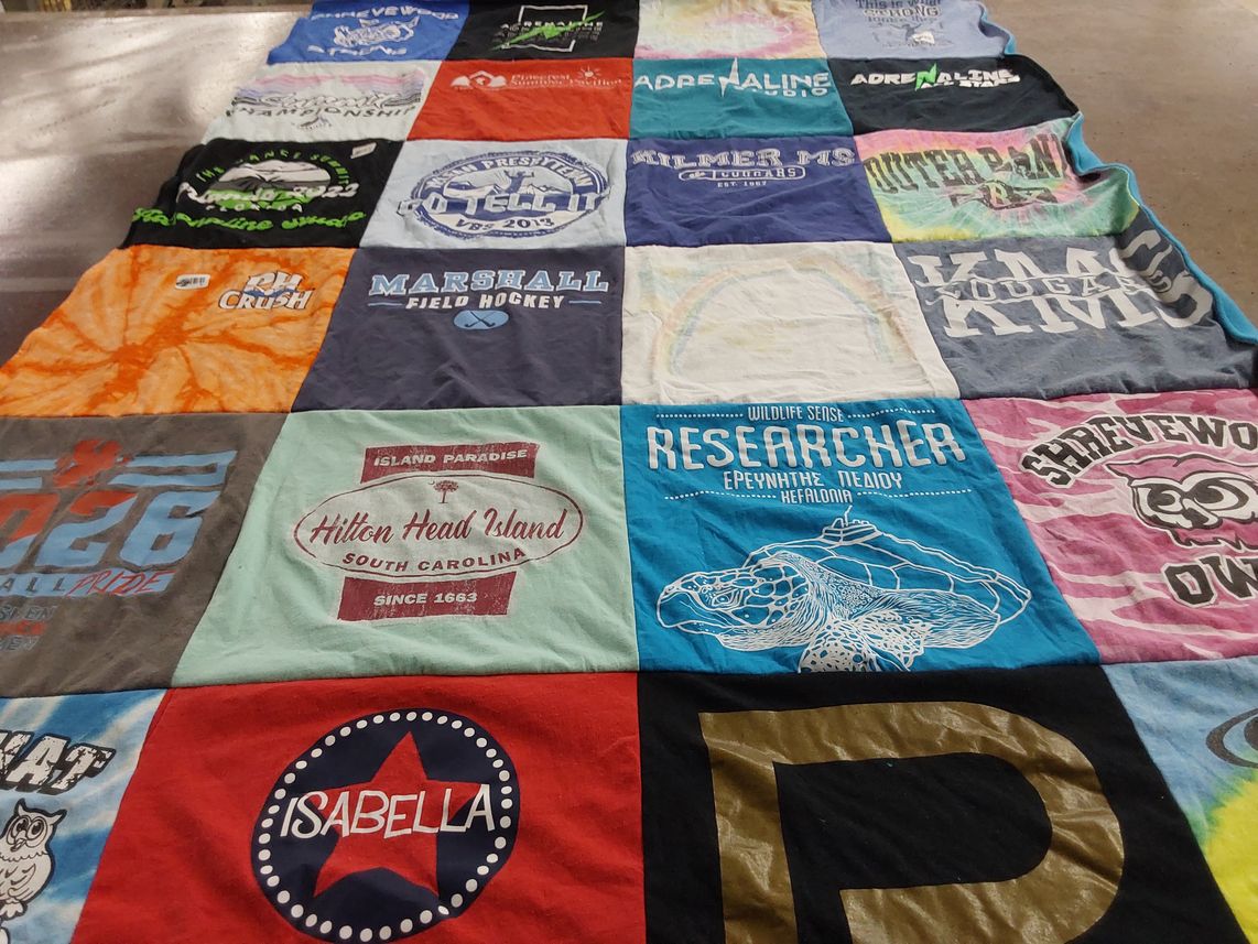 T-shirt quilt from marshall university by Dionne from VA
