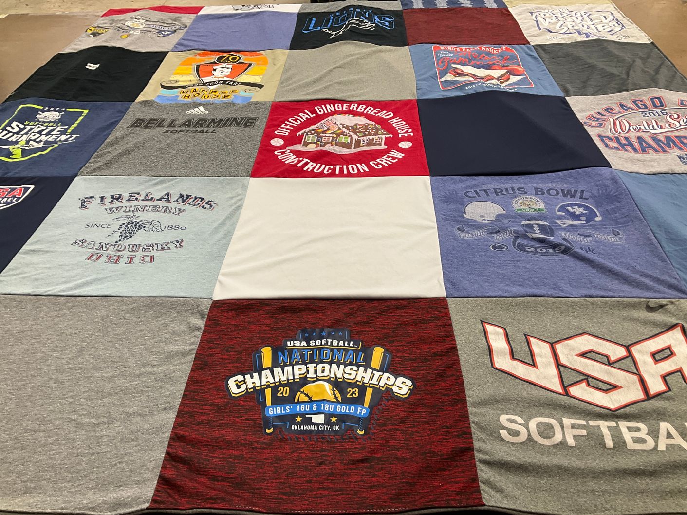 T-shirt quilt from bellarmine university by Kimberly from KY