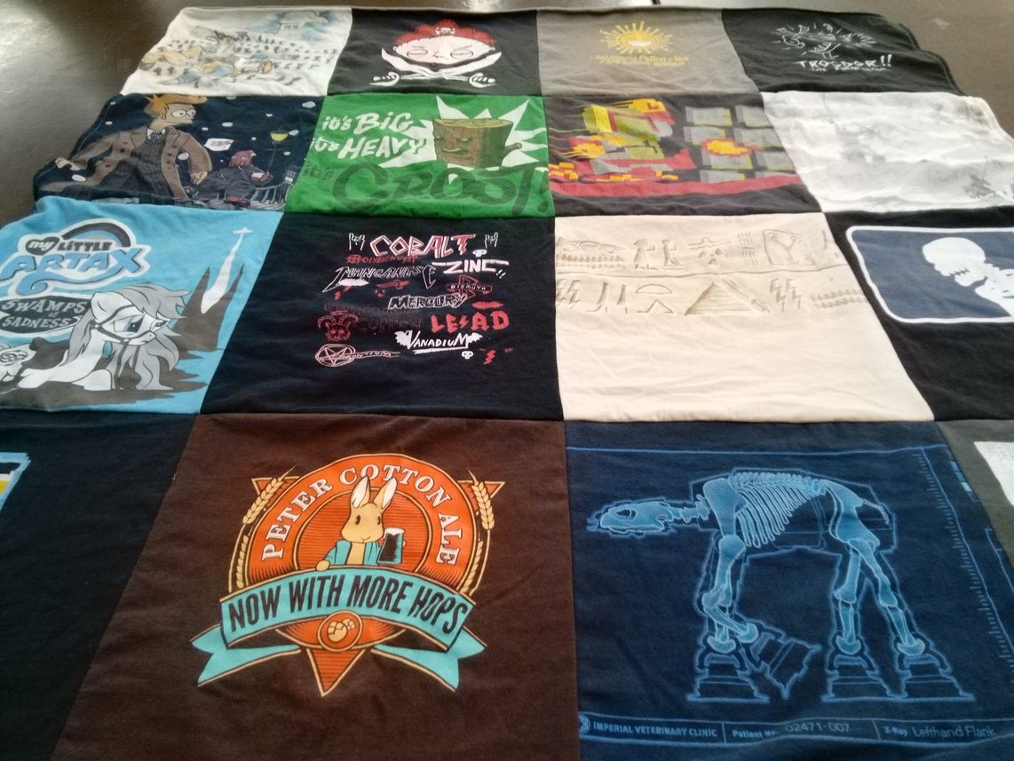 T-shirt quilt with animation, cartoons themes by Joel from CA