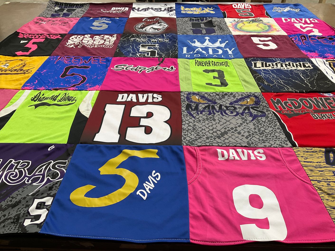 T-shirt quilt from mcdowell high school by Kayla from NC