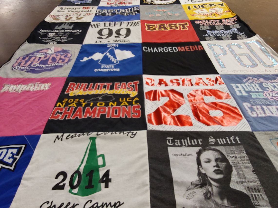 T-shirt quilt from bullitt east high school by Shelbi from KY