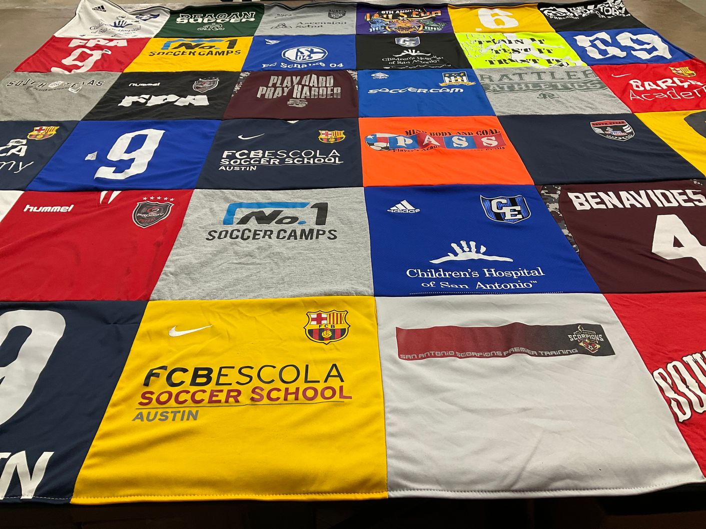 T-shirt quilt featuring san antonio scorpions by christopher from TX