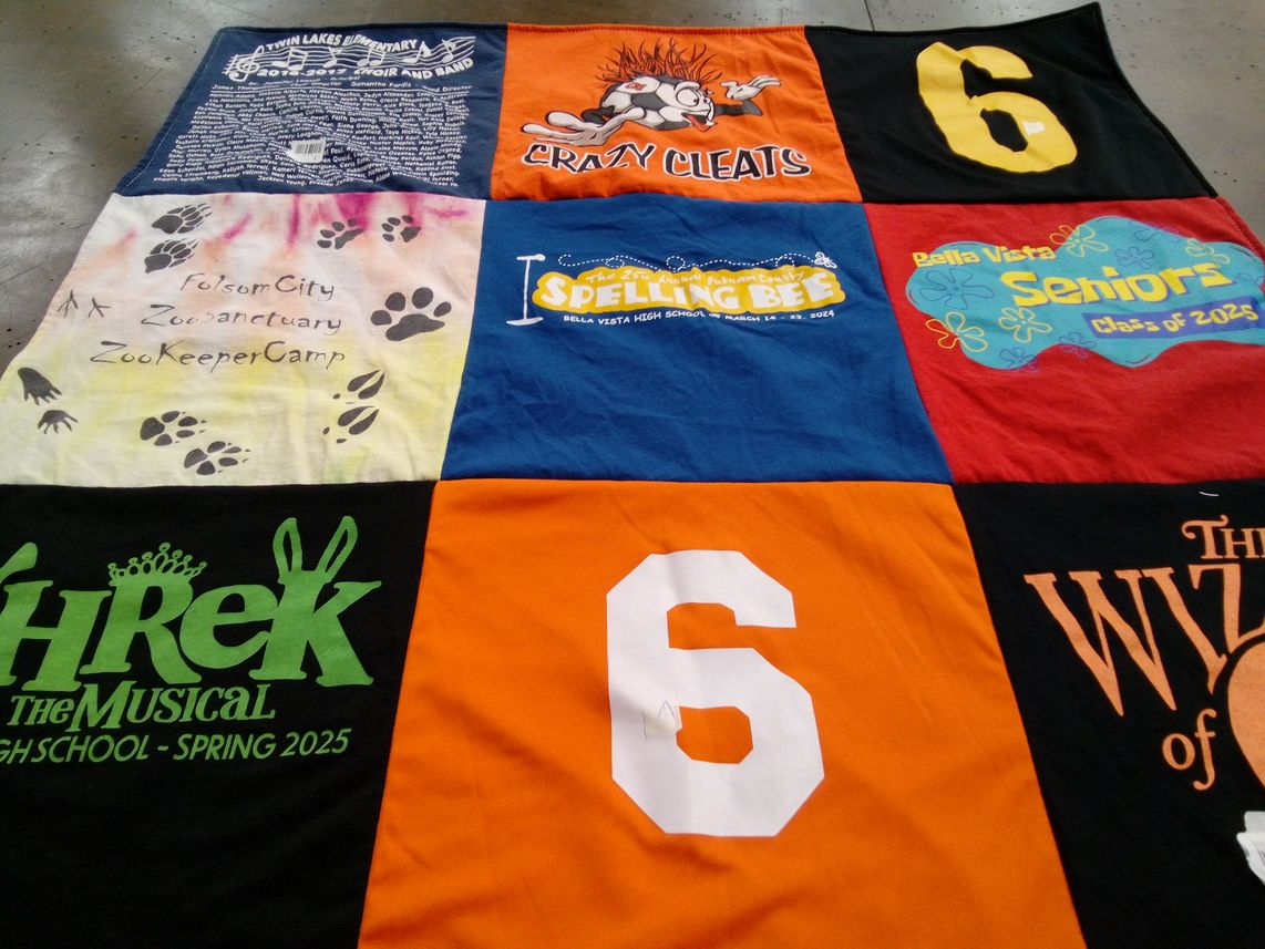T-shirt quilt from bella vista high school by Holli from CA