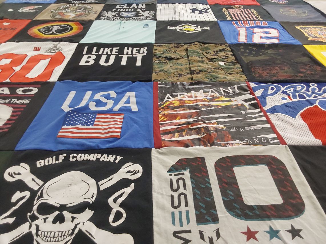 T-shirt quilt by Erica from NC