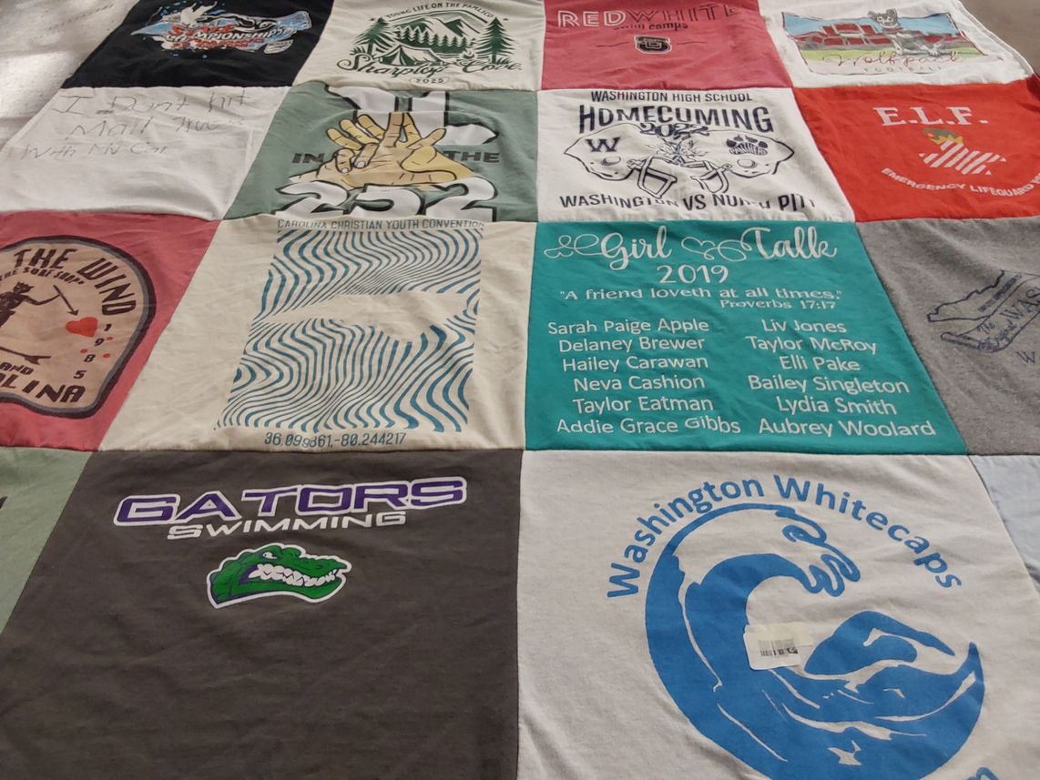 T-shirt quilt featuring washington whitecaps by Katie from NC