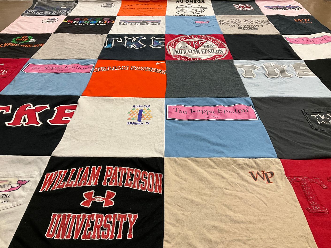 T-shirt quilt from william paterson university by Alex from NJ