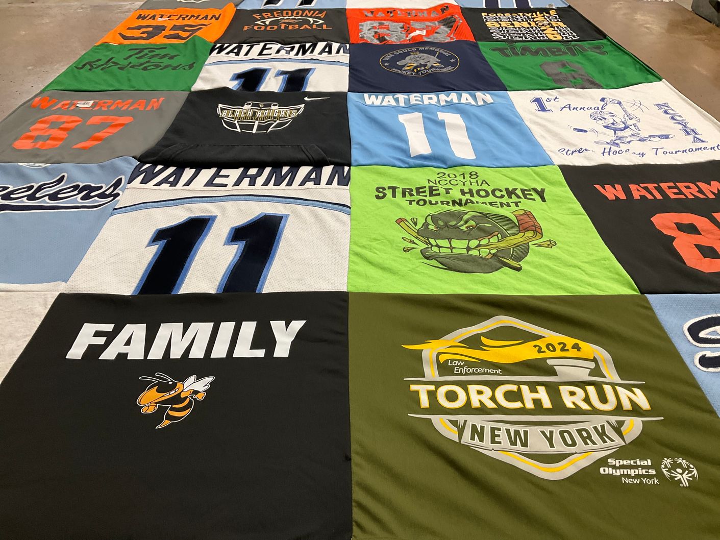 T-shirt quilt from suny fredonia by Jennifer from NY