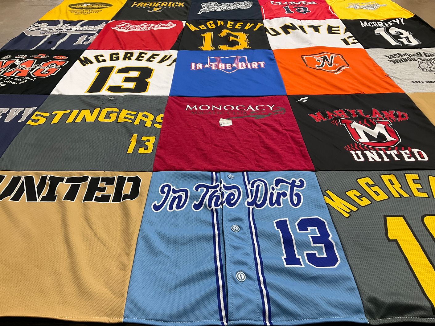 T-shirt quilt from maryland university by Amy from MD