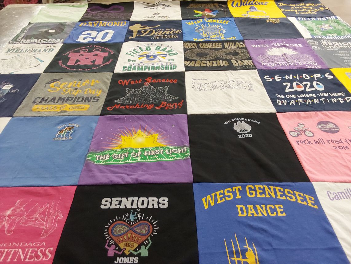 T-shirt quilt featuring west genesee marching band by Meg from NY