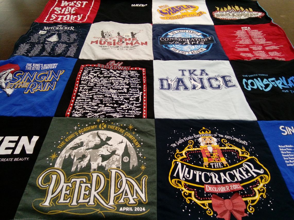 T-shirt quilt from the king's academy by Danielle from FL