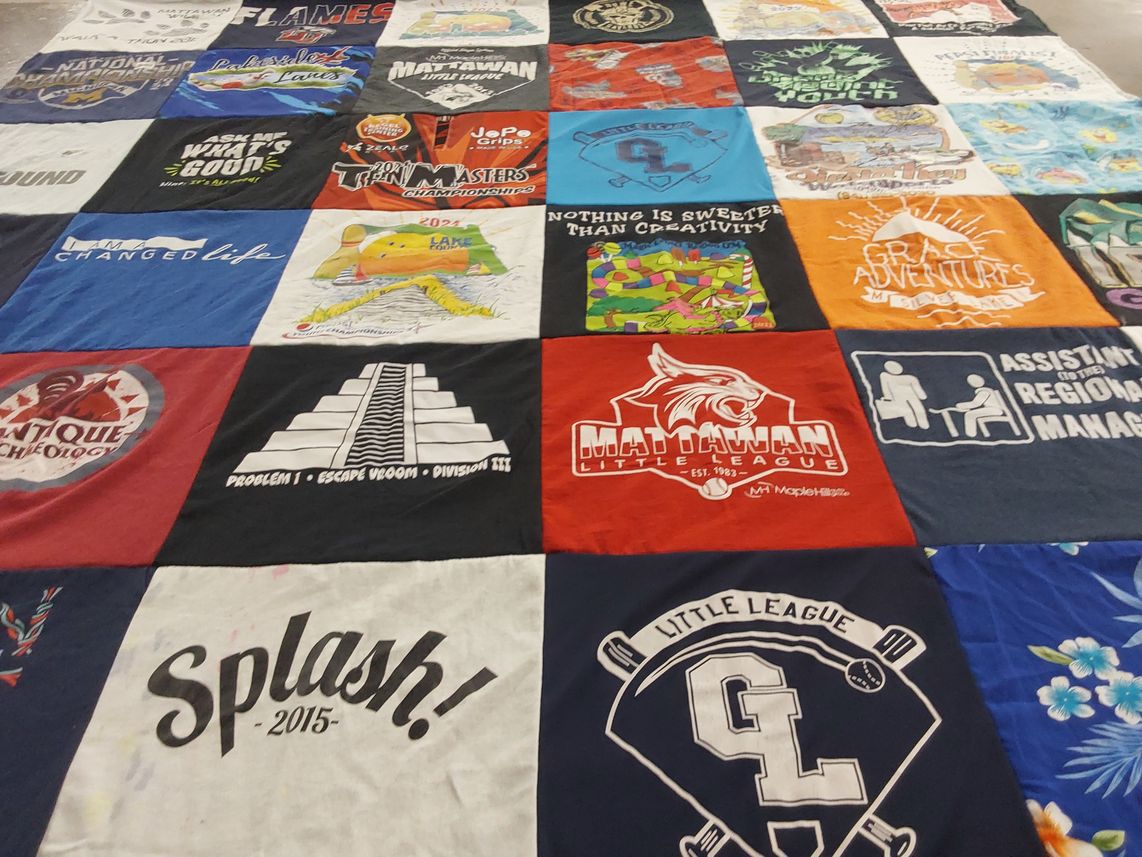 T-shirt quilt featuring mattawan little league by Tammy from FL