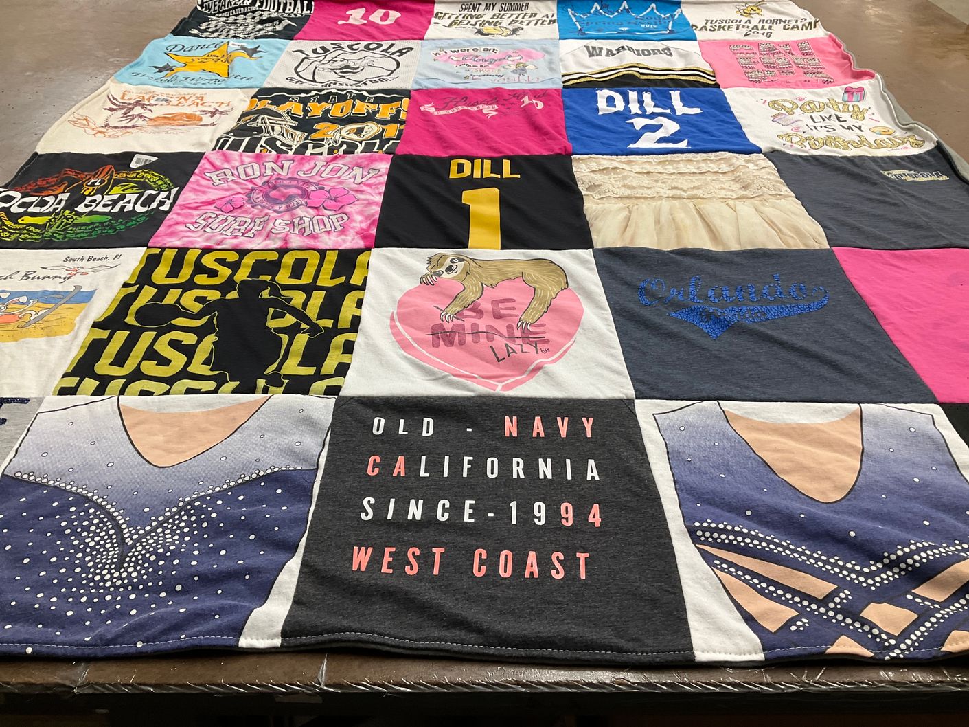 T-shirt quilt featuring tuscola warriors basketball by Connie from IL