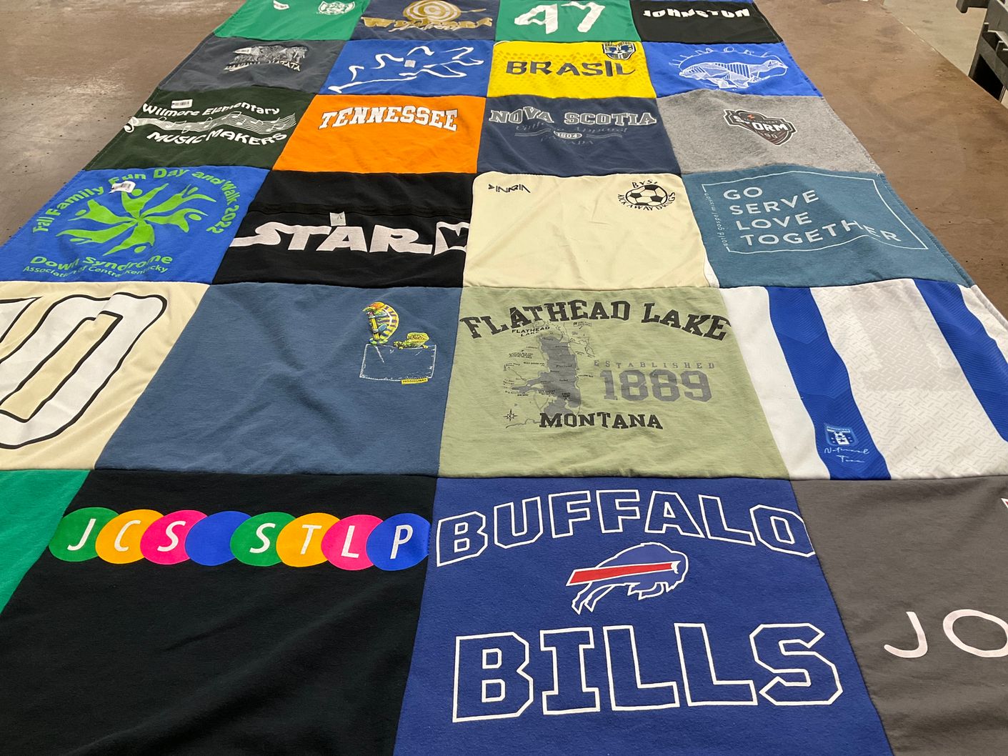 T-shirt quilt featuring buffalo bills by Melissa from KY