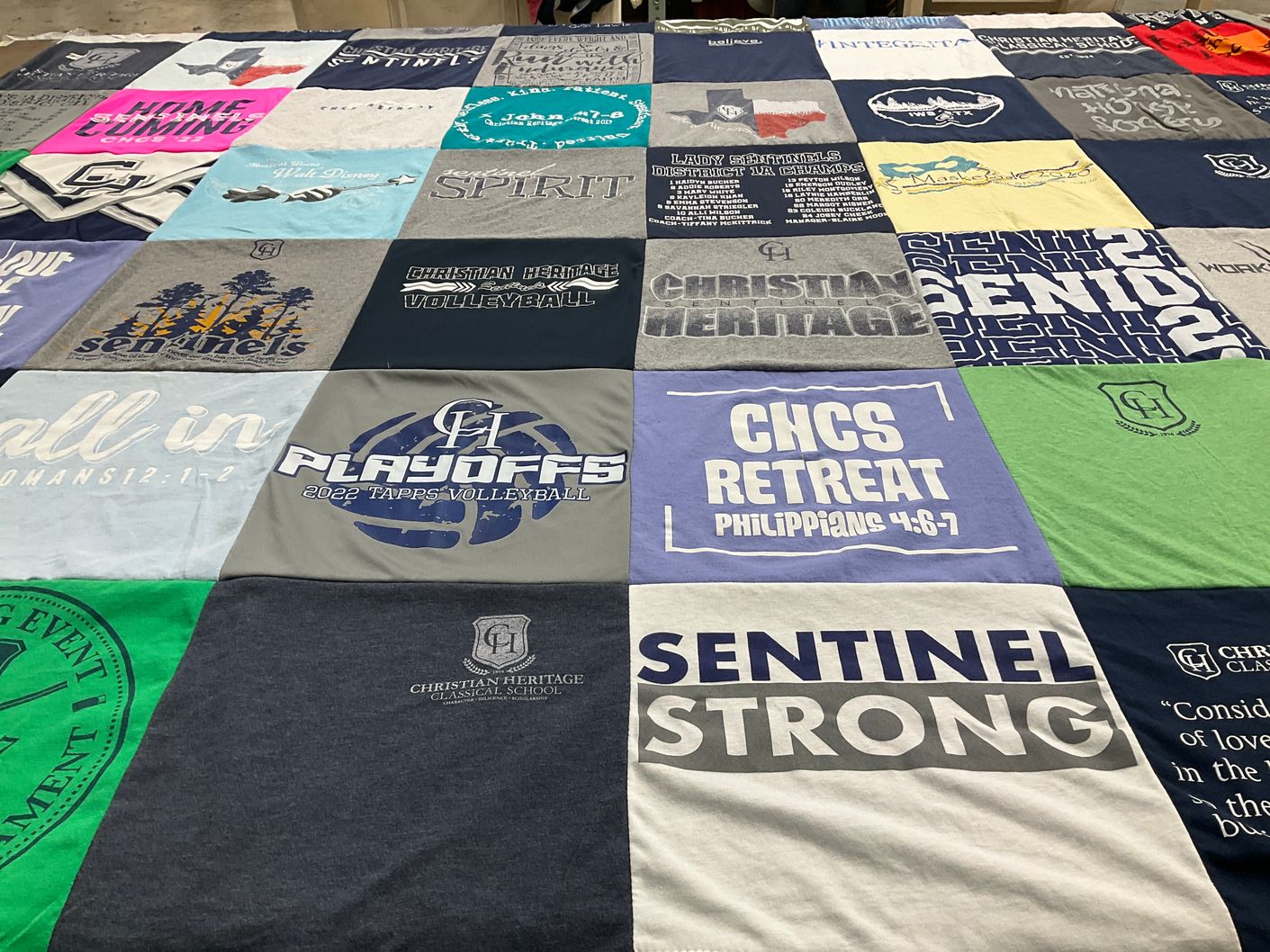 T-shirt quilt featuring lady sentinels by Hayley from TX